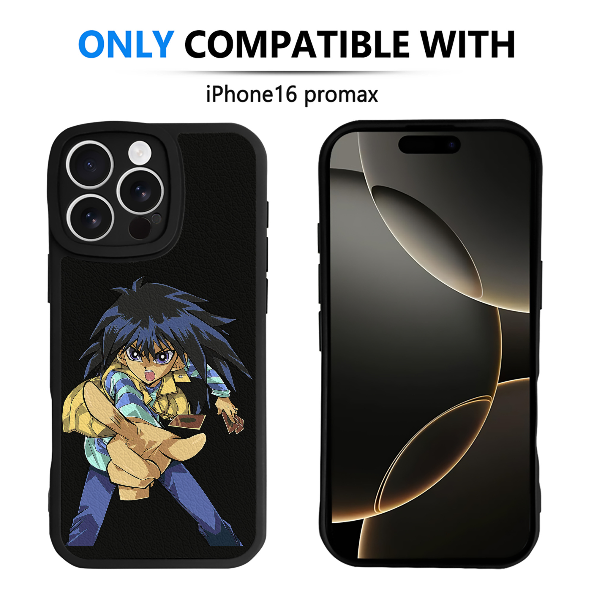 （画像用） 遊☆戯☆王 Yu-Gi-Oh! 【iPhone 16シリーズ対応】シリコンスマホケース（レザー調） 材質：シリコン